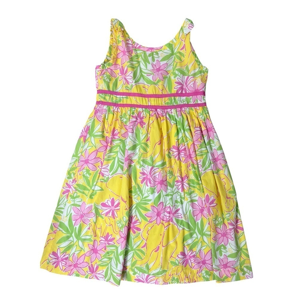 Lilly Pulitzer Yellow and Pink Floral Kids Dress